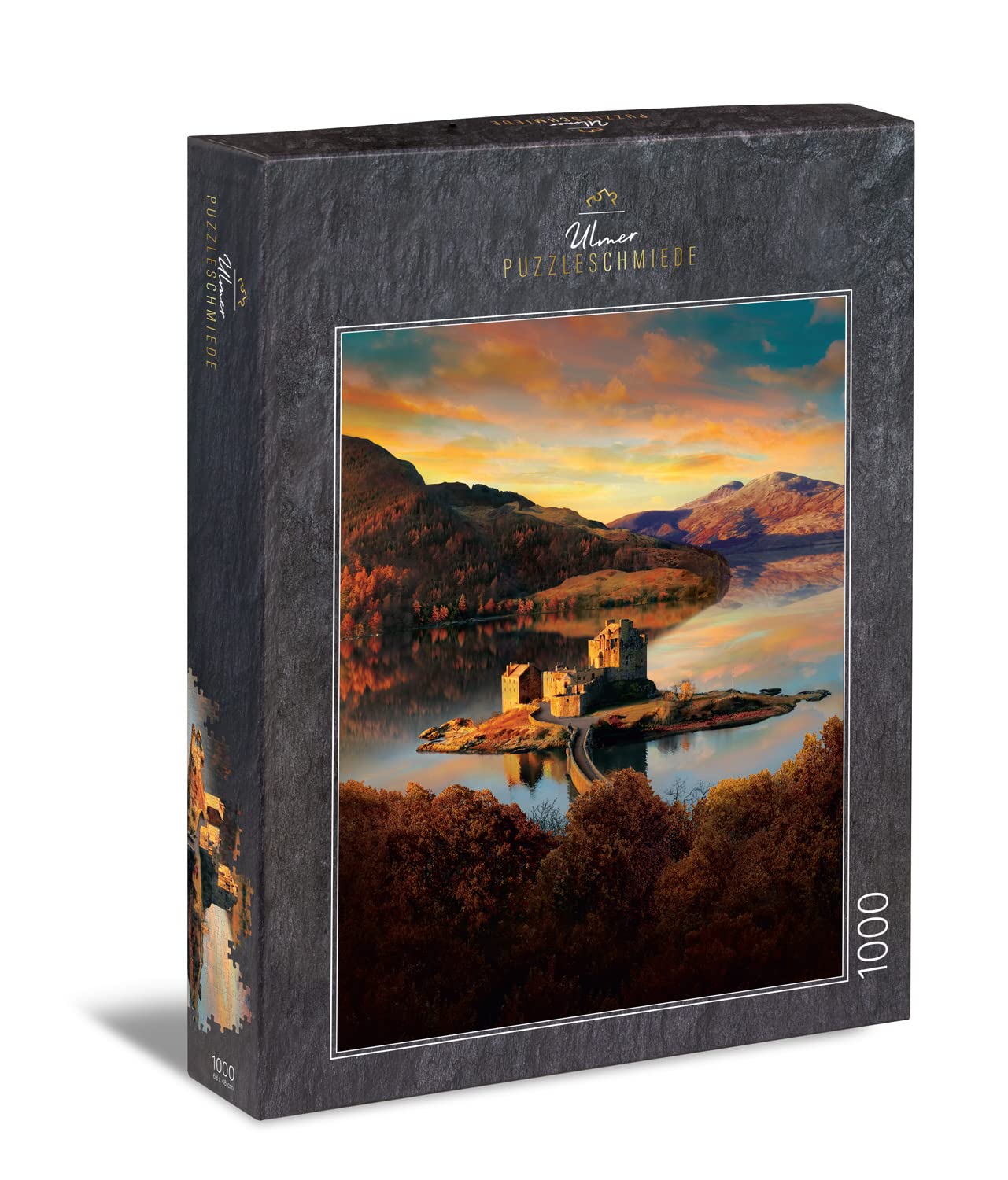 Ulmer Puzzleschmiede - Scotland Jigsaw Puzzle 1000 Pieces "Eilean Donan Castle" - Picturesque Puzzle Motif with the Historic Castle in the Scottish Highlands
