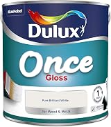 Dulux Once Gloss Paint Wood Metal Pure Brilliant White 2.5L High Gloss Interior view 2