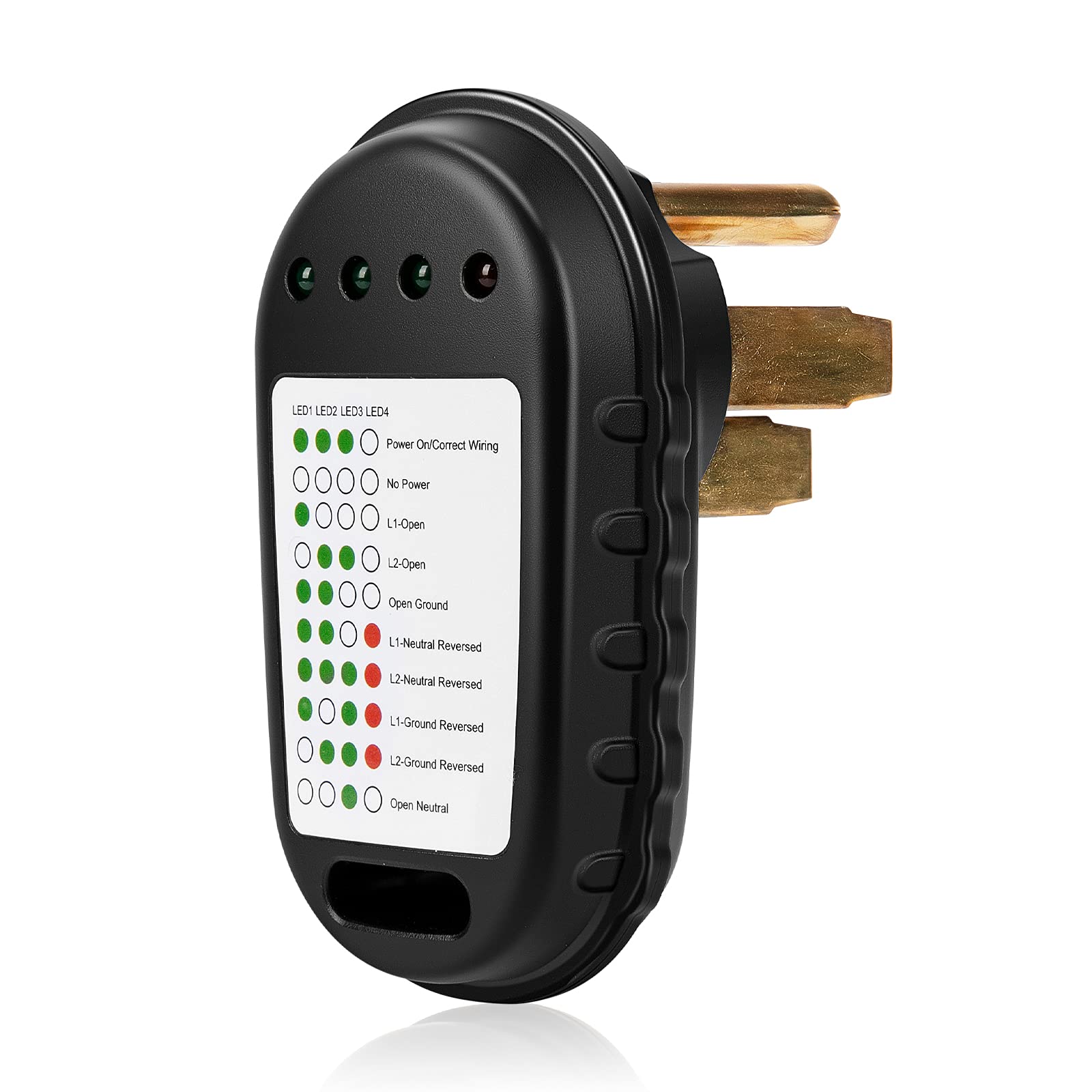 WELLUCK 50 AMP RV Circuit Analyzer, 50A 125V/250V RV Pedestal Tester