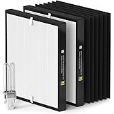 FLT5900 Replacement J Filter & LB4000 Bulb 2-Pack for AC5900WCA/AC5900WDLX Air Puri-fiers | True HEPA H13 + Activated Carbon Combo