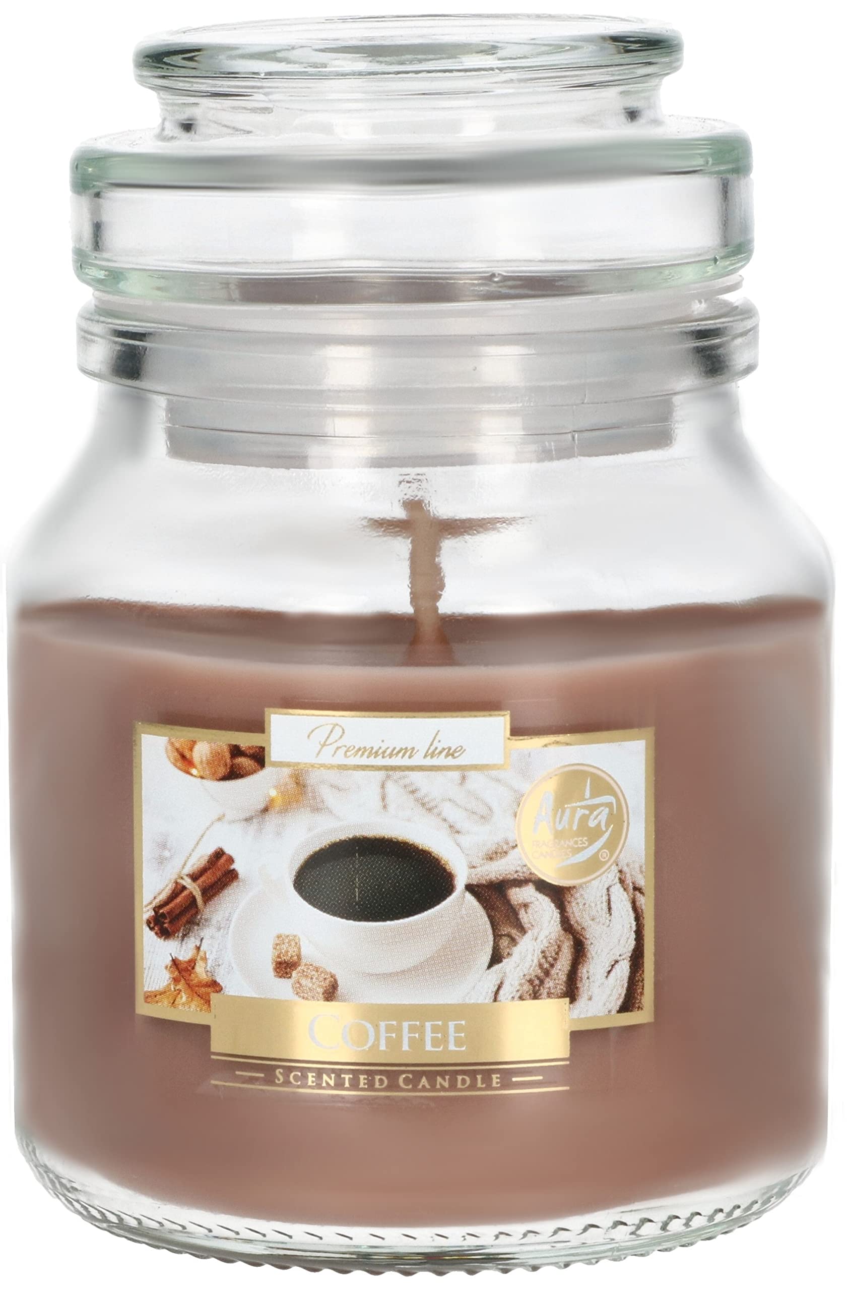 KOTARBAU® Scented Candle Fragrance in Glass with Lid Gift Idea Aromatherapy Decorative Candles Burn Time up to Hours (Small, Coffee)