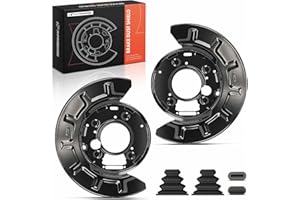 A-Premium Rear Driver and Passenger Brake Dust Shield Compatible with Chevrolet and GMC Models - Silverado 2500 3500 HD, Sier