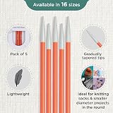 KnitPro Zing Double Pointed Needles 6" 2.75mm – Aluminium, Laser-Printed Sizes view 3