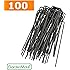 GardenMate 100-Pack 6'' 11 Gauge HEAVY-DUTY U-Shaped Garden Securing Pegs - Sod staples ideal For Securing Weed Fabric, Landscape Fabric, Netting, Ground Sheets And Fleece - Sod Staples, Garden Spikes, Fence Anchors, Landscape Fabric Staples, Anchor Pins, Garden Pegs, Loop Stakes
