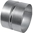 Vent Systems 4'' Inch Galvanized Steel Duct Connector - Round Ventilation Duct Extension - Metal Dryer Vent Coupler - Metal Hose Coupling - Dryer Pipe Connector