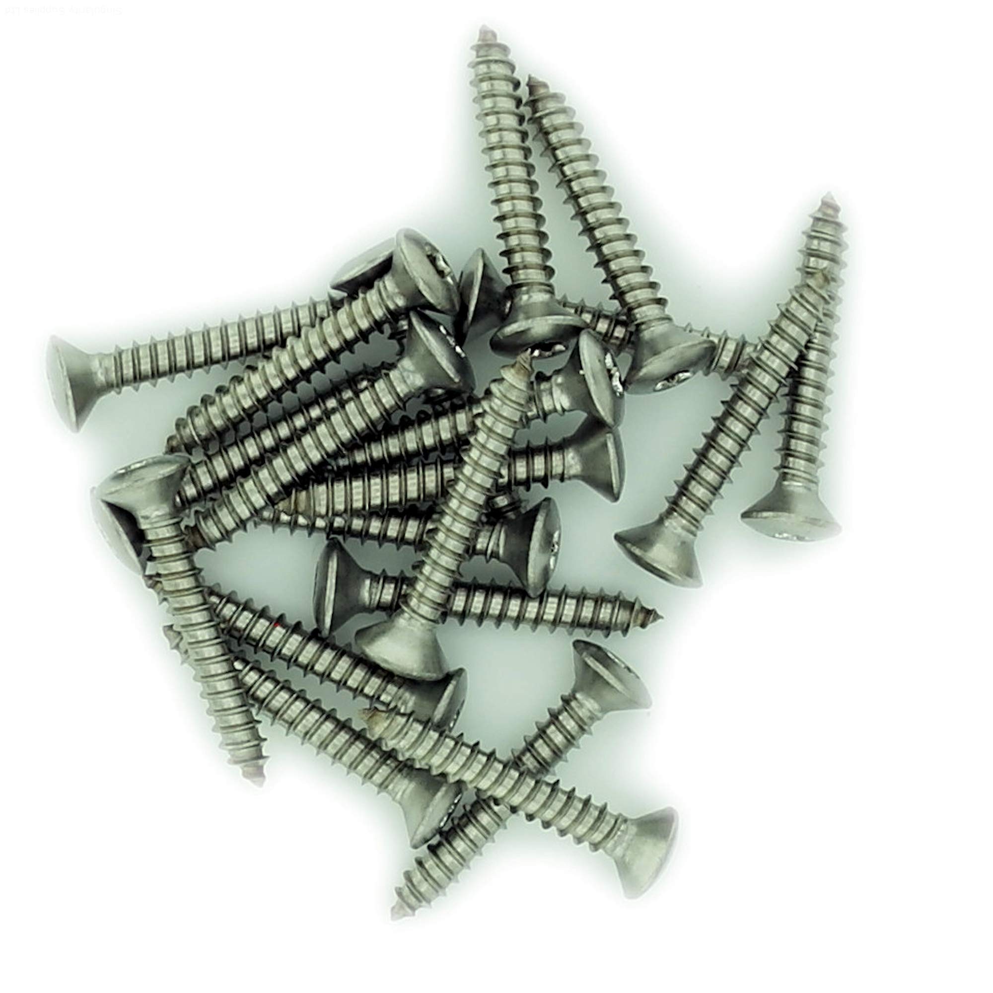 No.6 x 1.975 (3.5mm x 50mm) TX Raised Countersunk Self-Tapping Screw - Stainless Steel (A2) (Pack of 20)