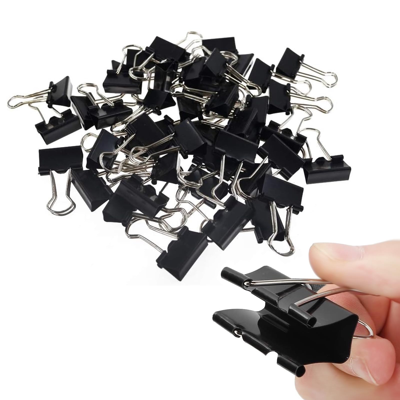 Bulldog Clips, 60PCS Binder Clips, 32mm Foldback Clips Medium Paper Clamps Binder for Office Home School (25mm)