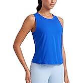 CRZ YOGA Women's Pima Cotton Sleeveless Loose Tank Tops Exercise Gym Yoga Tops Athletic Shirts