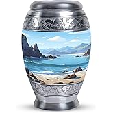 KARYLIZ Ocean Urn - Mini Urns for Mom Ashes - Burial Urns for Human - Adult Urn for Women & Men - Cremation Funeral Keepsake for Ashes Adult 3 Inch 1 Pcs