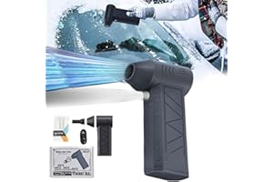 HWOCW Mini Turbo Snow Blower for Car, 2025 Best Mini Dust and Snow Blower, Cordless Hand Held 3 Speed Adjustable, Cordless High Performance Blower, Turbo Jet Blower with Clear Snow 10x Faster(1Pcs White)