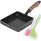ROCKURWOK Omelette Pan， Tamagoyaki Japanese Egg Pan, 7” x 6”, Nonstick Retangle Small Frying Pan, Black
