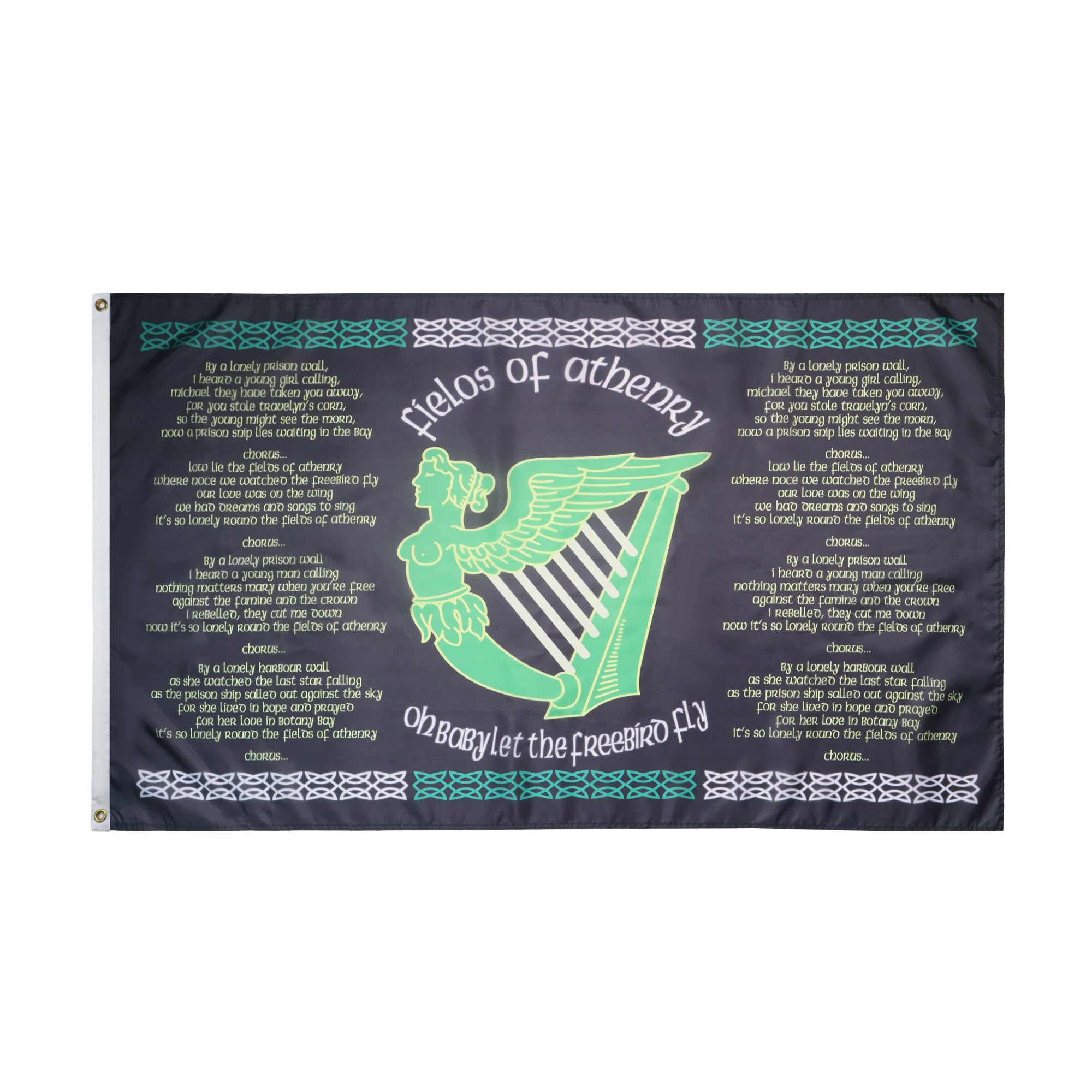 AZ FLAG - Ireland The Fields Of Athenry Flag - 3x5 Ft - 100D Polyester Irish Banner with Two Metal Grommets - Fade Resistant - Vivid Colors - 3' x 5' Feet - 150x90 Cm