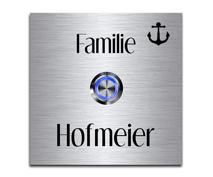 Acero inoxidable timbre con grabado y LED "hofmeier de chrisck Diseño koder –