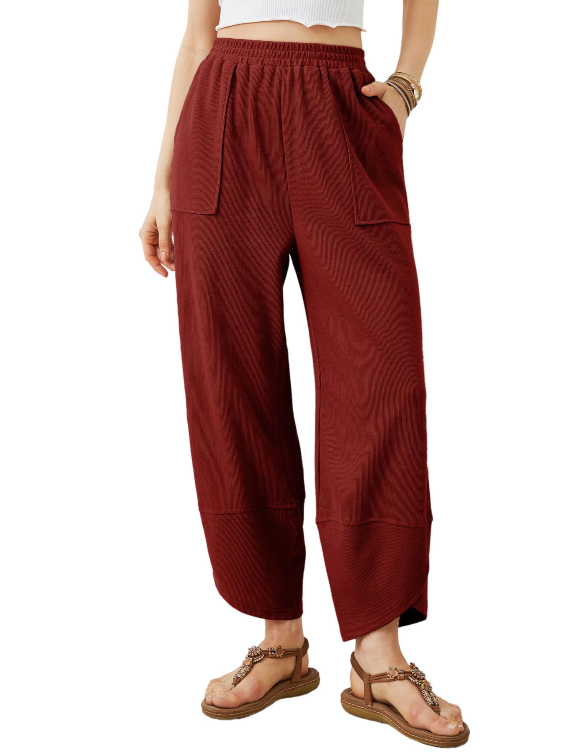Xiaoxuemeng Womens Baggy Wide Leg Pants Casual