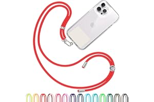TBOC Cell Phone Lanyard [Red] - Comfortable Universal Smartphone Lanyard - Easy to Use Neck Phone Holder [White Ice Patch] - Adjustable Length Phone Strap Crossbody - Fits All Mobile Phones