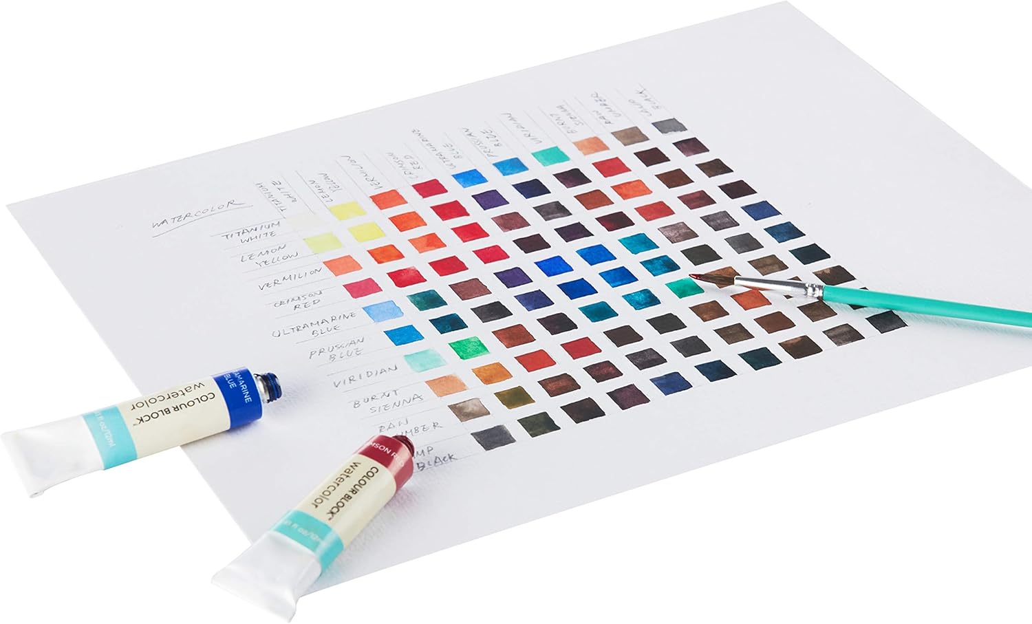 COLOUR BLOCK 32pc Watercolor Paint Tubes Set with Brush and Watercolors Paper I Best Art Supply for Kids, Teens, Adults I Non Toxic Water Color Supplies for Beginner, Student to Professional Artists