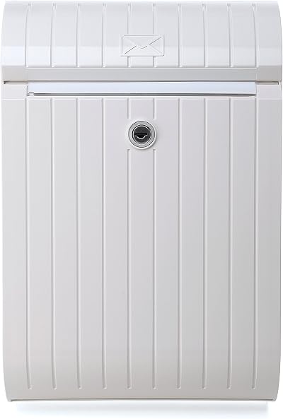 TATAY Mailbox Piccolo Modern Design White Plastic Anti UV 25.2x11.5x37.7