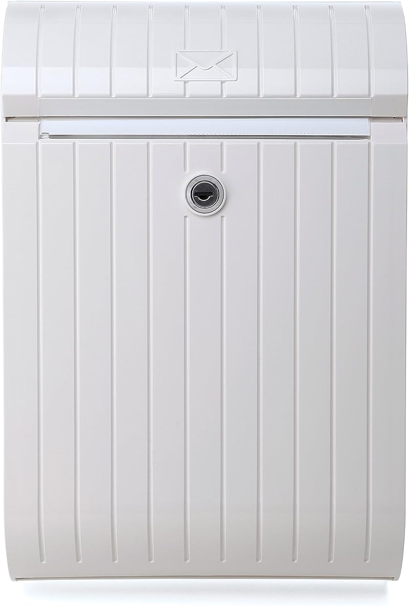 TATAY Mailbox Piccolo Modern Design White Plastic Anti UV 25.2x11.5x37.7