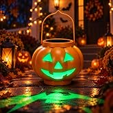 Halloween Pumpkin Solar Lantern, Halloween Decorations Outdoor | Colorful Changing Jack O Lantern Pumpkin Lights, Waterproof, for Fall Yard Porch Garden Tabletop, Halloween Gift