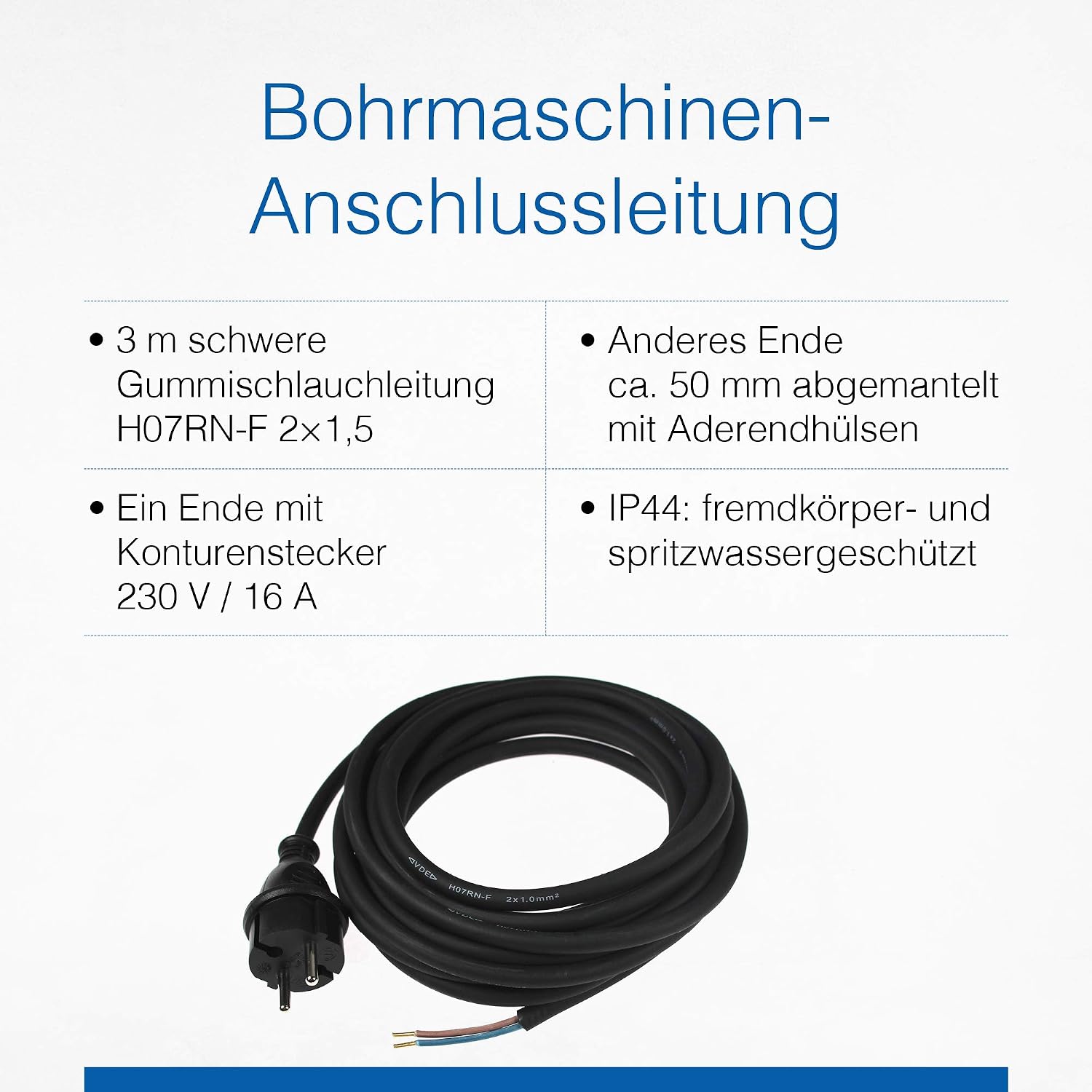 AS - Schwabe 70556 Multiple Choice Cable, 3 m H05RN-F 1.5, Black, IP44, 3.00 m - Image 4
