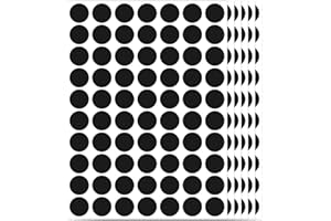 Ouzoustate 1400 PCS Black Circle Dot Stickers 3/4" Round Color Coding Label Stickers
