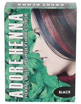 Adore Henna Hair Coloring Powder (Black, 60 g)