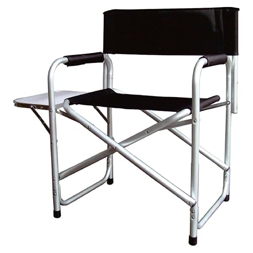 Hyfive® Black Aluminium Directors Folding Chair With Arm Rest Camping