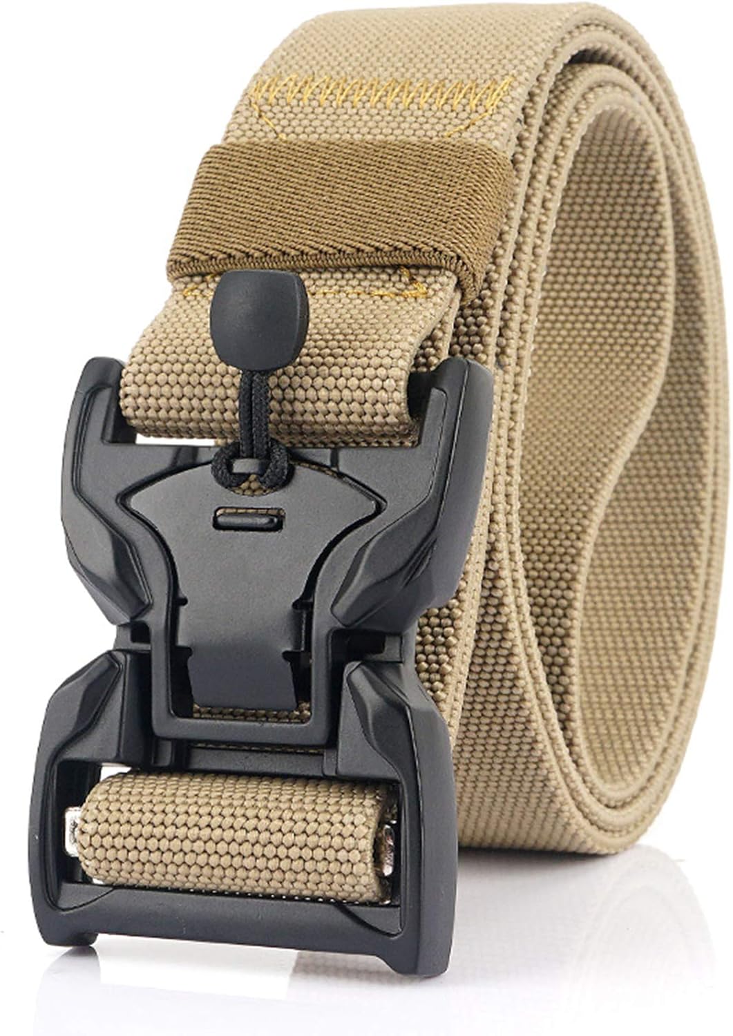 Belts for Men Release Buckle Adjustable Elastic Woven