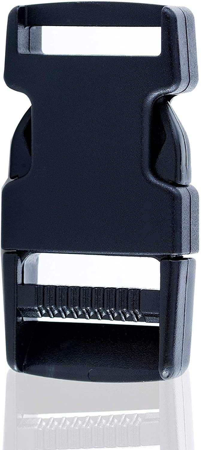 2 x 40 mm buckles, plastic click closure, clip fastener, buckle fastener, buckle, buckle for backpack, clip fasteners for backpack (2, 40 mm).