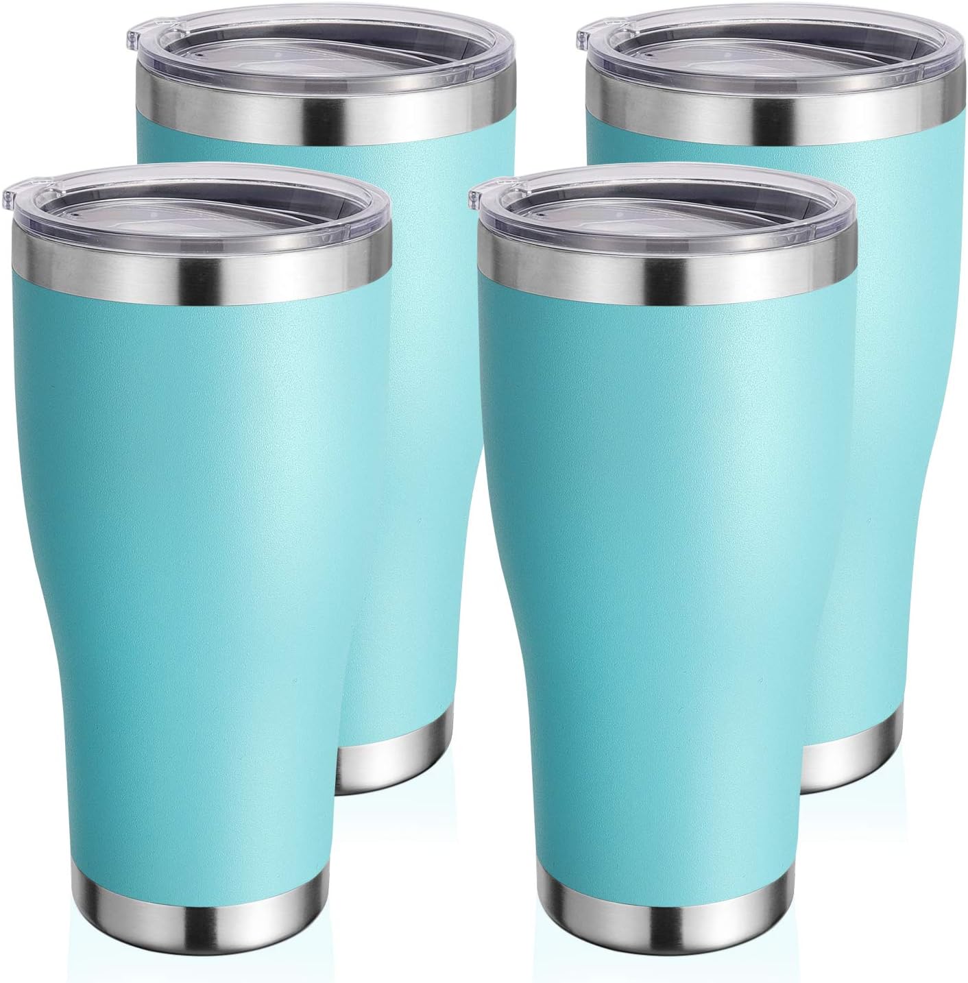 DOMICARE 30oz 4 pack Tumblers Bulk with Lid, Stainless