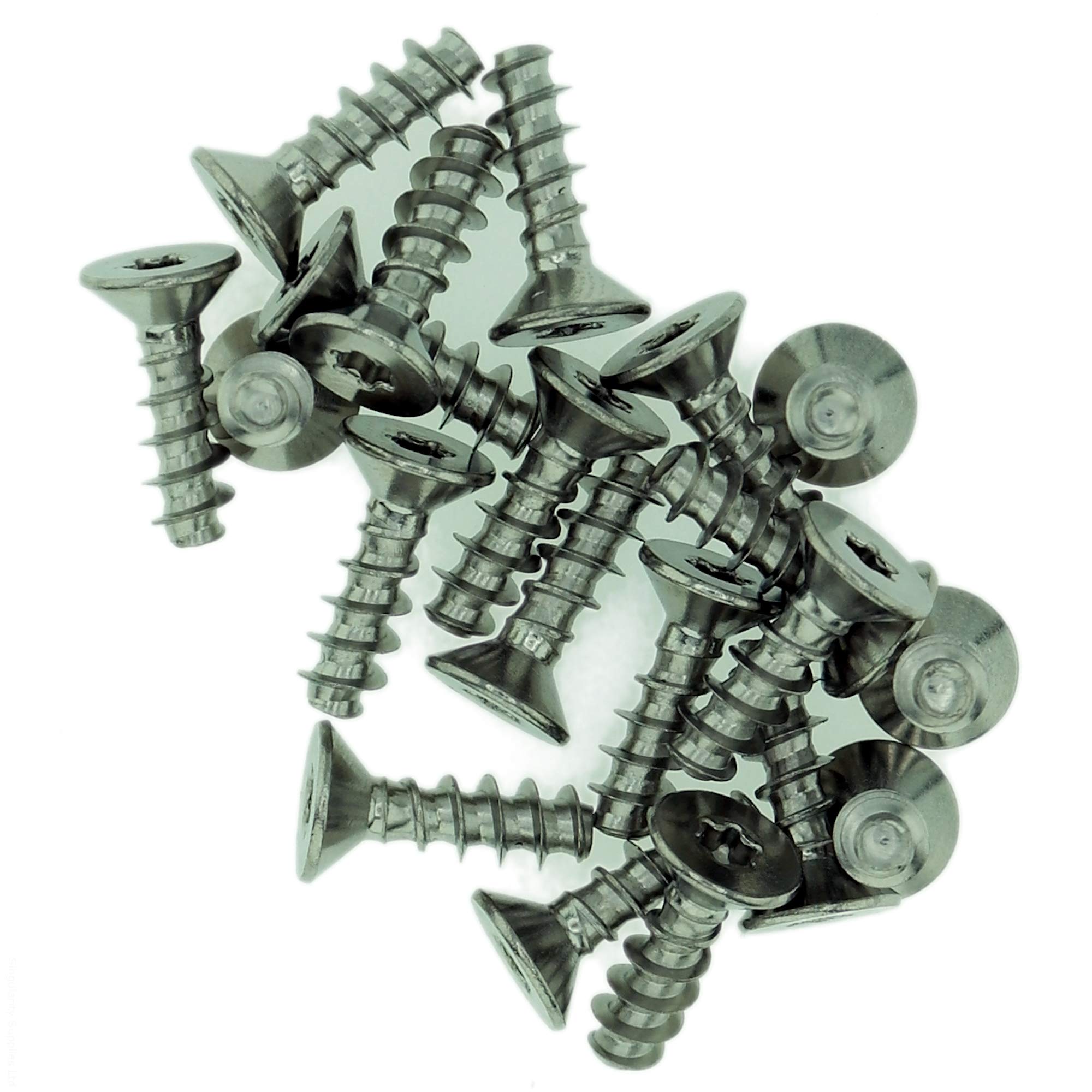 D4 (4mm x 10mm) TX Countersunk Screws for Plastic - Stainless Steel (A2) (Pack of 20)