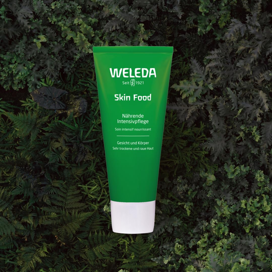 WELEDA Bio Skin Food Feuchtigkeitscreme 75ml - reichhaltige Naturkosmetik Hautpflege SkinFood Hautcreme zur Pflege von sehr trockener Haut. Natürliche Körper- & Gesichtscreme nährt die Haut intensiv 6