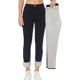 heipeiwa Women's Winter Jeans Fleece Lined Jeans Thermal Thick Skinny Denim Pants Slim Stretch Warm Jeggings