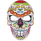 MOHYS Day of The Dead Mask Halloween Skull Mask Masquerade Party Mask for Halloween Cosplay Mexican Party Costume Supply