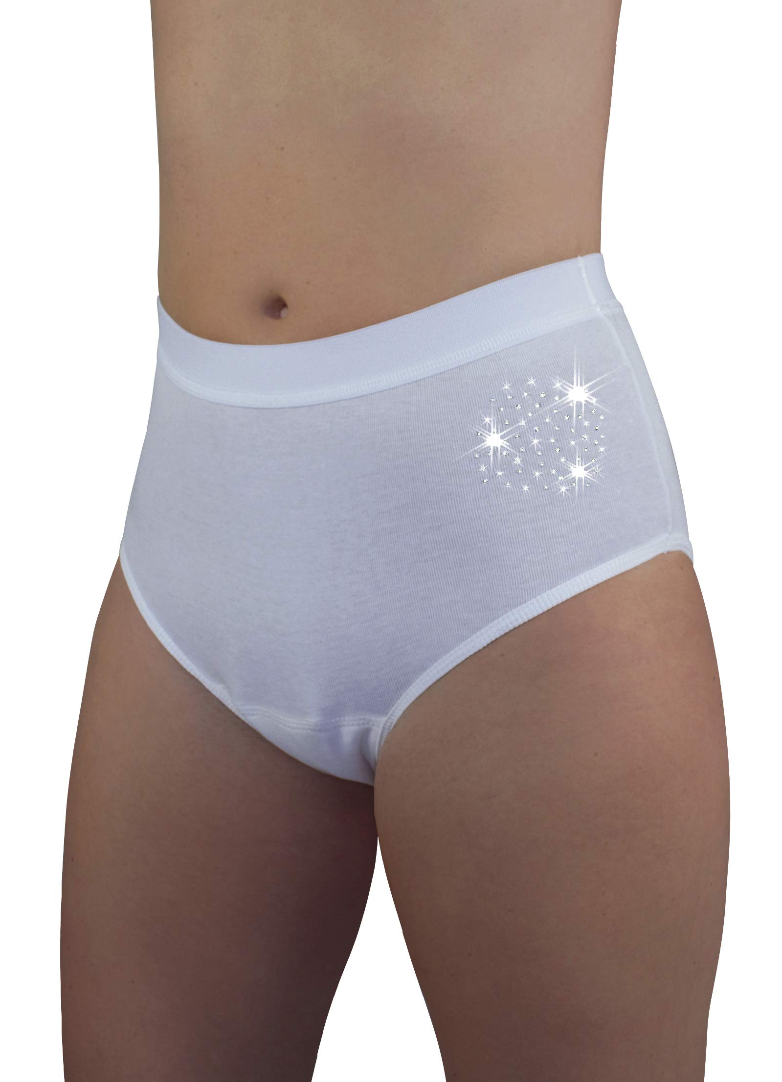Hydas 0764.1.42 Incontinence Protection Trousers Elegant, Fashionable and Discreet with Rhinestones Quick-Drying Size 42/44, 42/44, White