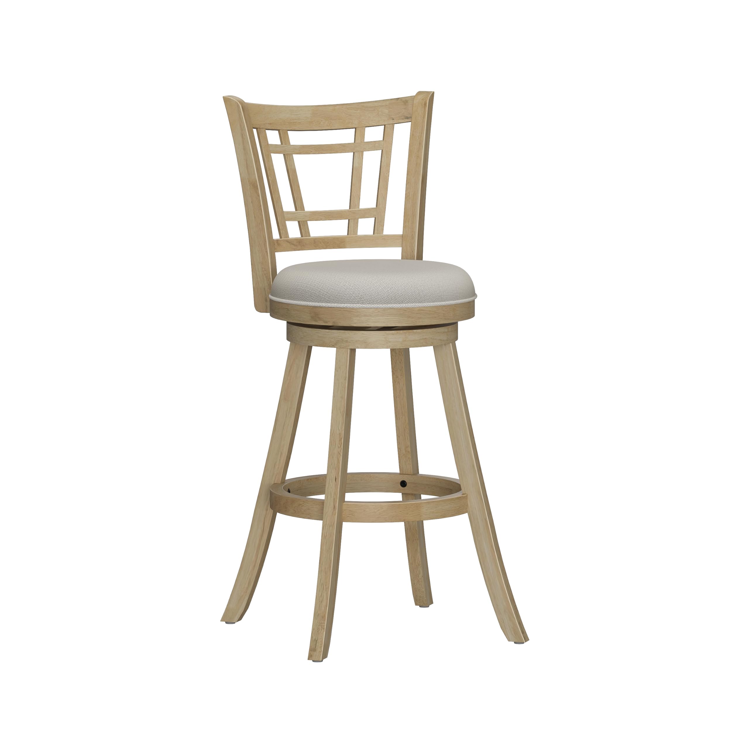 Hillsdale Fairfox Swivel Stool with Rectangular Lattice Back, Natural Image Hillsdale Fairfox Swivel Stool with Rectangular Lattice Back, Natural Image