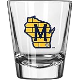 Licensed MLB Letterman 2oz Shot Glass (Milwaukee Brewers)