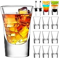 35ml Shot Glasses Set of 12 Clear Shot Glass in Bulk1.2oz Small Glass Cup for Tequila Vodka Liqueurs Whiskey Espressos