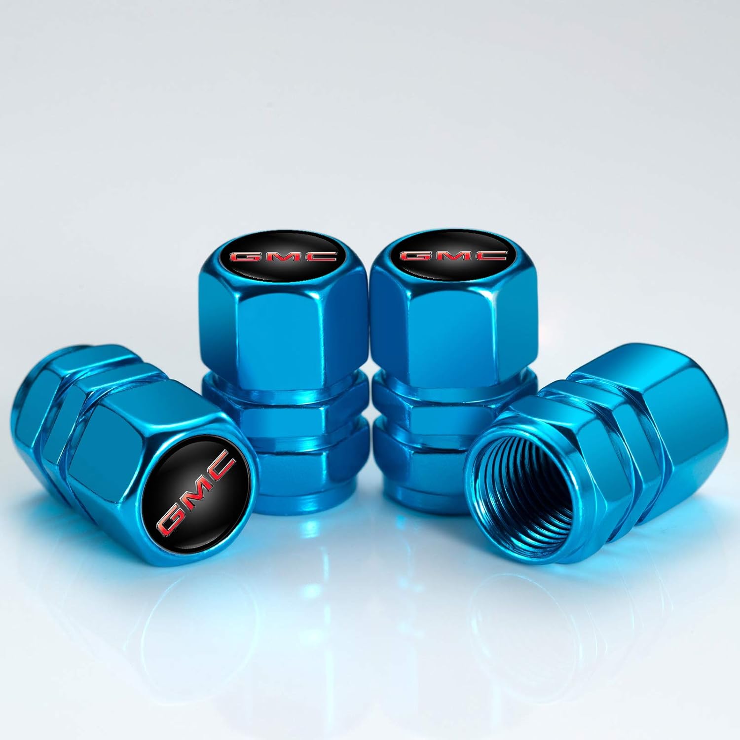 Valve Stems & Caps 4PCS Blue Menglianmin Car Wheel Tire Valve Stem Caps