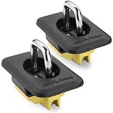 Bull Ring Retractable Raised-Fit Tie Down Anchors for Truck Bed, 2-Pack | Fits Ford F-150/Super Duty/Ranger, Chevy Silverado/GMC Sierra, Dodge Ram, Mazda B-Series, Top Rail Stake Pocket