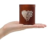 Small Urns for Human Ashes Keepsake Urn, Small Cremation Urns for Human Ashes Adult Male Female, Wood Urn Box Funeral Cremate Memorial Box-Heart Wing