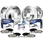 Detroit Axle - Brake Kit for 12-17 Toyota Camry 13-18 Avalon Lexus ES350 | Lexus ES300h Disc Brake Rotors 2013 2014 2015 2016 2017 Ceramic Brakes Pads Front and Rear Replacement
