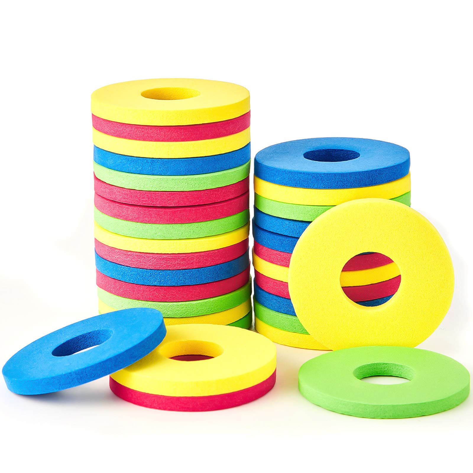 Photo 1 of 36 Pieces Foam Disc Shooter Spare Flying Foam Disc Toy for Remote Control Robot Toy, Red, Blue, Yellow, Green