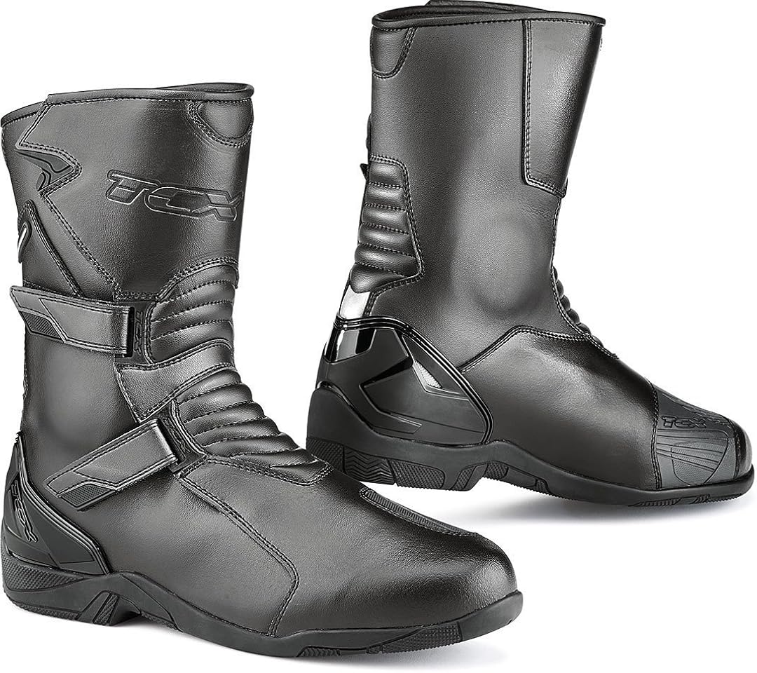 TCX Herren Motorradstiefel NC - Leder Stiefel Mit Schnürung
