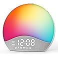 EASYERA Sunrise Alarm Clock Sound Machine, Upgraded Backlit Buttons, 26 Soothing Sounds, White Noise Machine Night Light, Bluetooth Speaker Wake Up Light for Bedroom, Heavy Sleeper, Adults, Kids