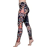 Comfy Yoga Pants - High Waisted Yoga Leggings with Bohemian Print - Extra Soft - Dry Fit