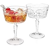 HISTORY COMPANY The British Gentleman’s Club Crystal Cocktail Glass – 2-Piece Set for Classic Cocktails (Gift Box Collection)