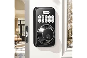 Keyless Entry Door Lock, Zowill Electronic Keypad Deadbolt Smart Lock with Auto Lock, Anti-Peeping Password, 20 Customizable User Codes, IP54 Weatherproof, Easy to Install for Front Door, Matte Black