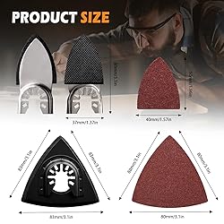 208Pcs Oscillating Tool Sanding Pads Kit, 4Pcs