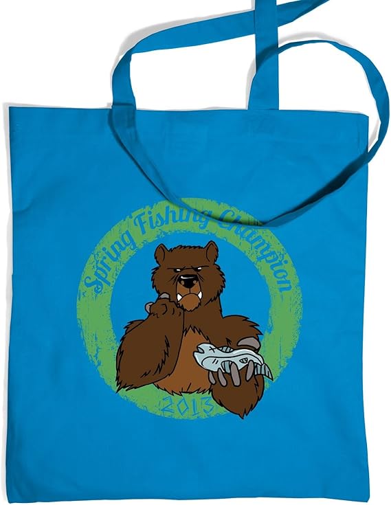 Spring Fishing Tote Bag - Cornflower Blue One Size Tote Bag: Amazon.co